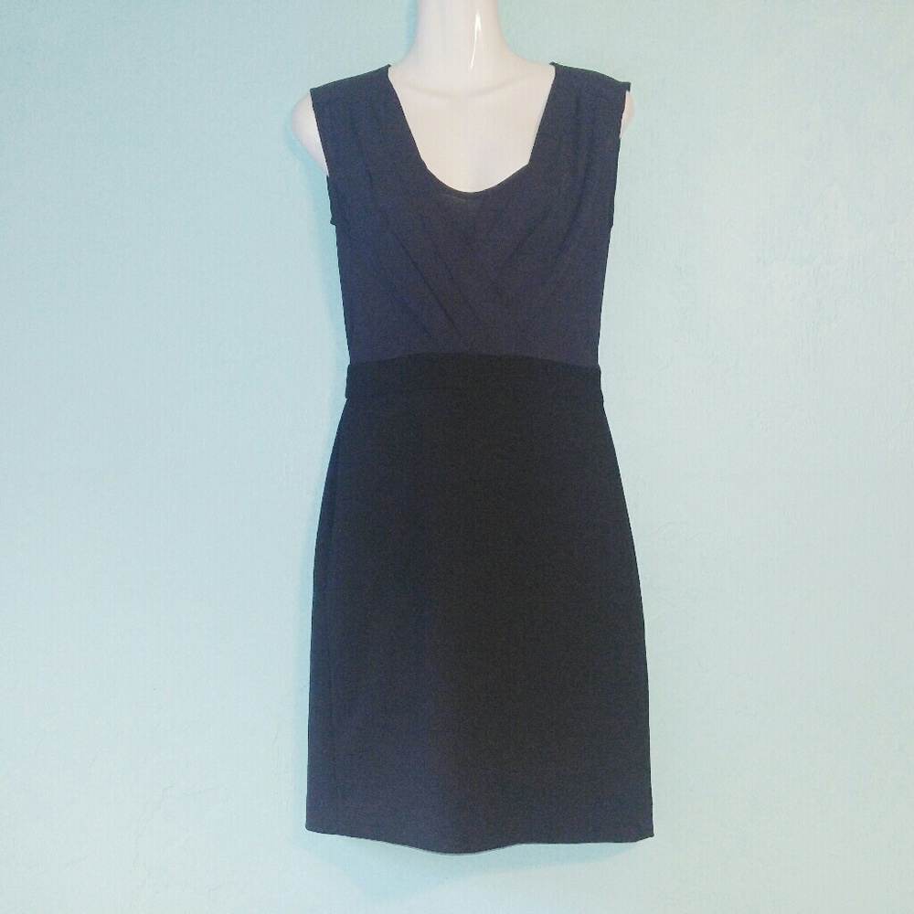 Ann Taylor LOFT Charcoal Black Sheath Dress NWOT